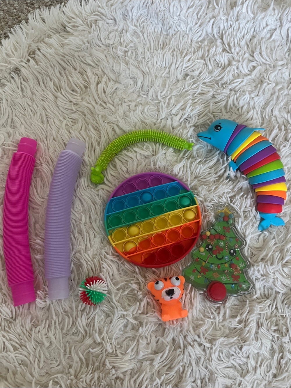 Kids Rainbow Pop-It Fidget Toy Bundle in Multicolor